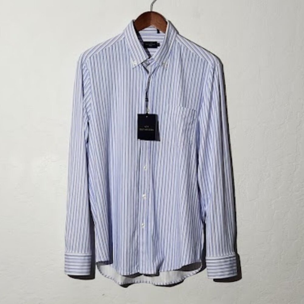 Paul & Shark Travel Men's Long Sleeve Button-Down Shirt Size Large